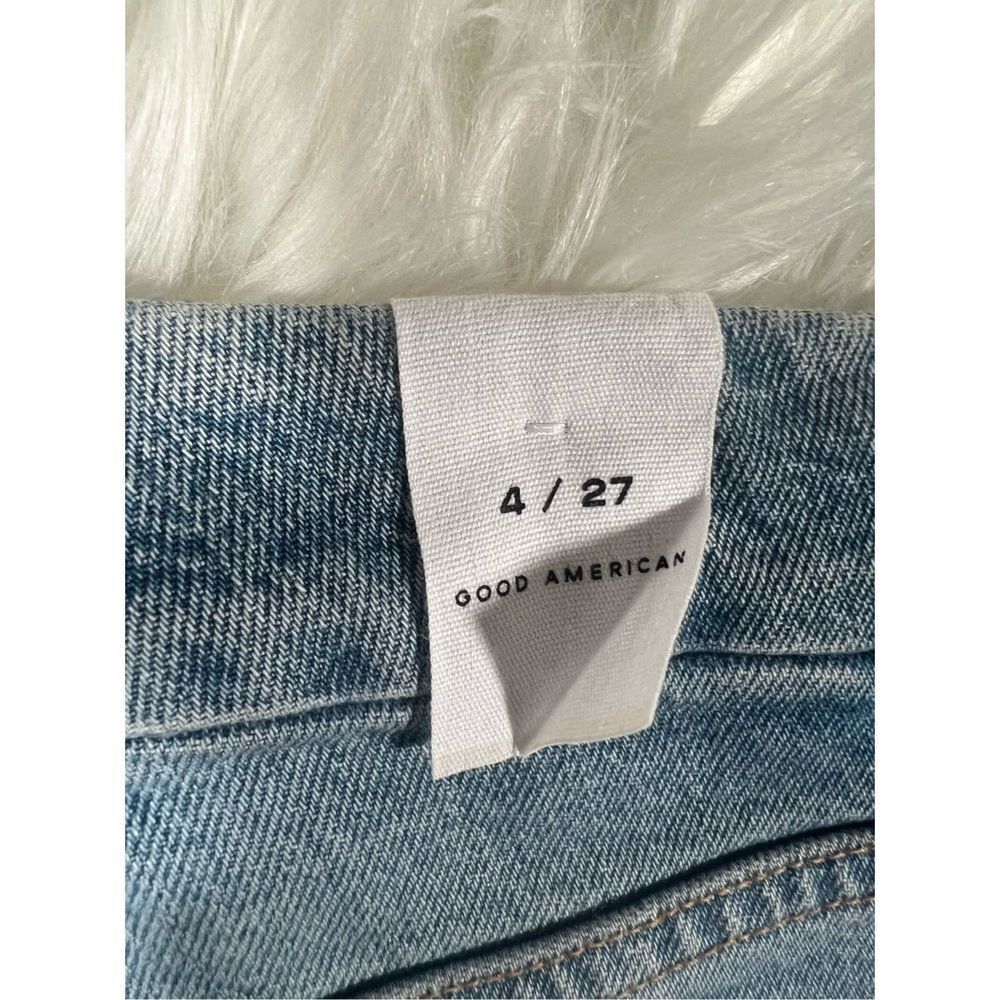 NWT Good American Women's Indigo Good Classic Distressed Stretch Jeans S… - Picture 7 of 9